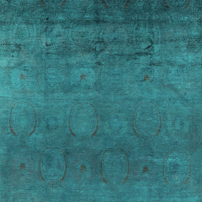 Machine Washable Oriental Turquoise Industrial Area Rugs, wshurb1690turq