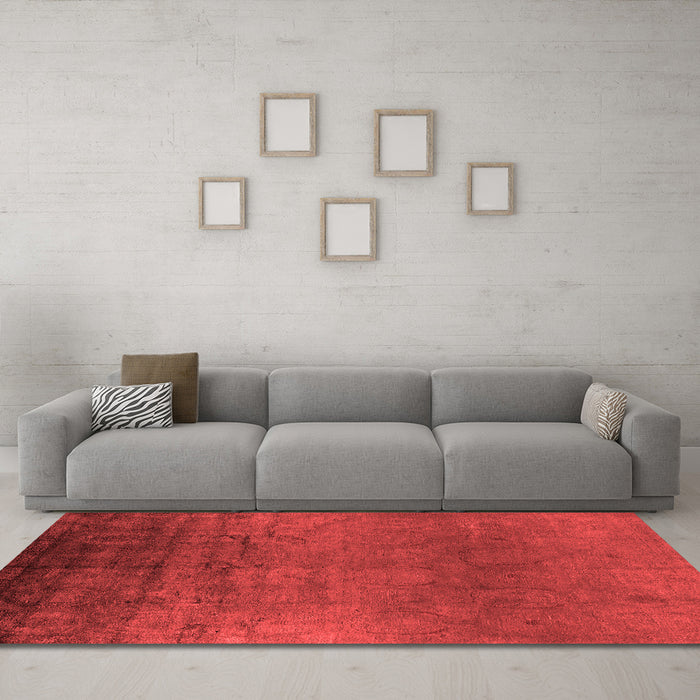 Industrial Red Washable Rugs