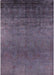 Machine Washable Industrial Modern Plum Purple Rug, wshurb1690