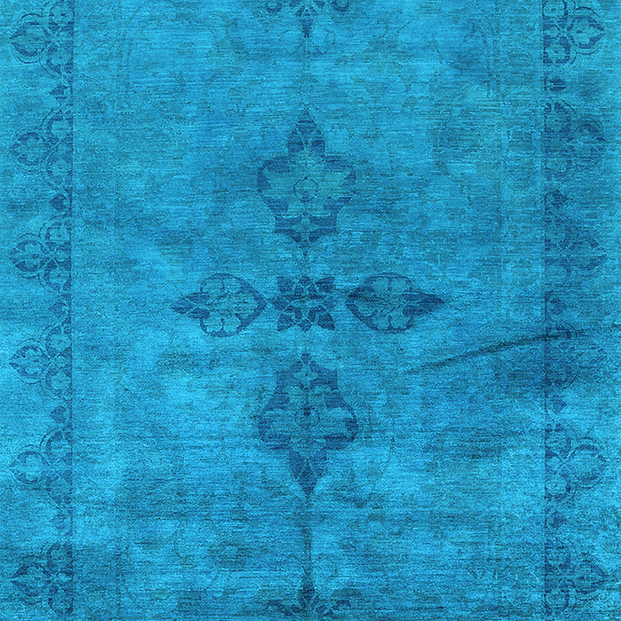 Machine Washable Oriental Light Blue Industrial Rug, wshurb1691lblu