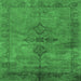 Square Oriental Emerald Green Industrial Rug, urb1691emgrn