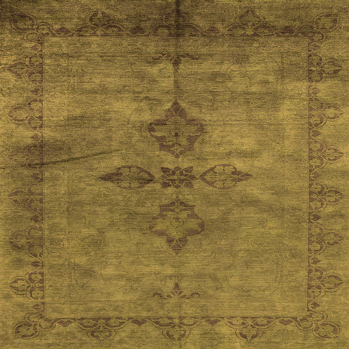 Square Oriental Orange Industrial Rug, urb1691org