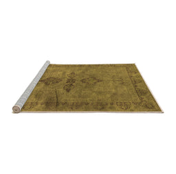Sideview of Machine Washable Oriental Orange Industrial Area Rugs, wshurb1691org