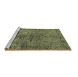 Sideview of Machine Washable Oriental Brown Industrial Rug, wshurb1691brn