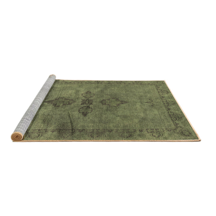 Sideview of Machine Washable Oriental Brown Industrial Rug, wshurb1691brn
