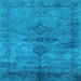 Square Oriental Light Blue Industrial Rug, urb1691lblu