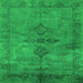 Square Oriental Green Industrial Rug, urb1691grn