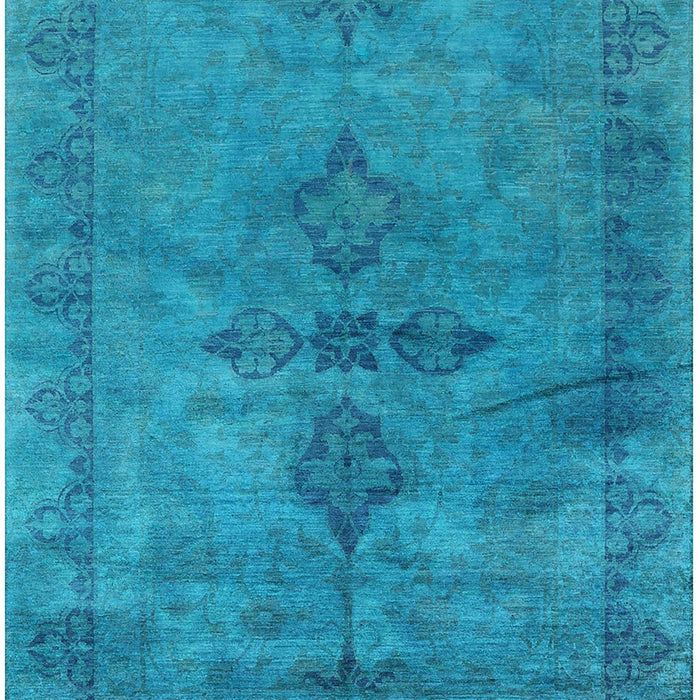 Mid-Century Modern Deep Sky Blue Oriental Rug, urb1691