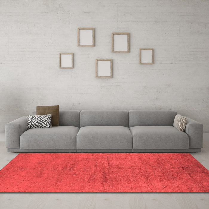 Industrial Red Washable Rugs