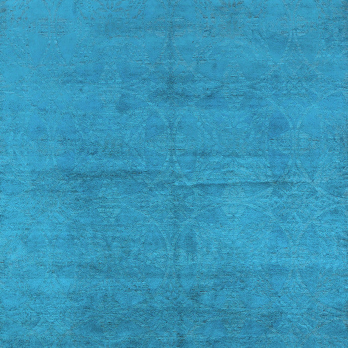 Machine Washable Oriental Light Blue Industrial Rug, wshurb1692lblu