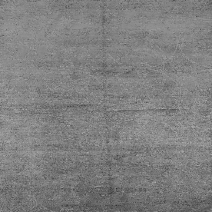 Square Machine Washable Oriental Gray Industrial Rug, wshurb1692gry