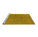 Sideview of Machine Washable Oriental Yellow Industrial Rug, wshurb1692yw