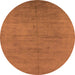 Round Oriental Orange Industrial Rug, urb1692org