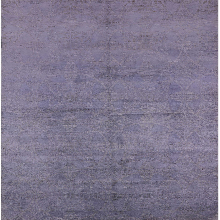 Square Mid-Century Modern French Lilac Purple Oriental Rug, urb1692