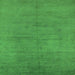 Square Oriental Green Industrial Rug, urb1692grn