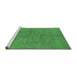 Sideview of Machine Washable Oriental Emerald Green Industrial Area Rugs, wshurb1692emgrn