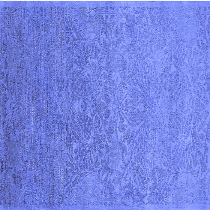 Square Oriental Blue Industrial Rug, urb1693blu