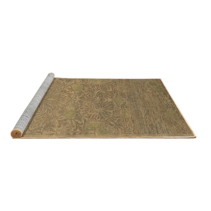 Sideview of Machine Washable Oriental Brown Industrial Rug, wshurb1693brn