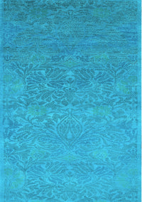 Oriental Light Blue Industrial Rug, urb1693lblu