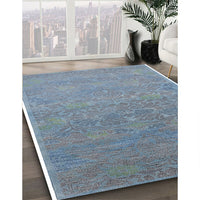 Mid-Century Modern Columbia Blue Oriental Rug, urb1693