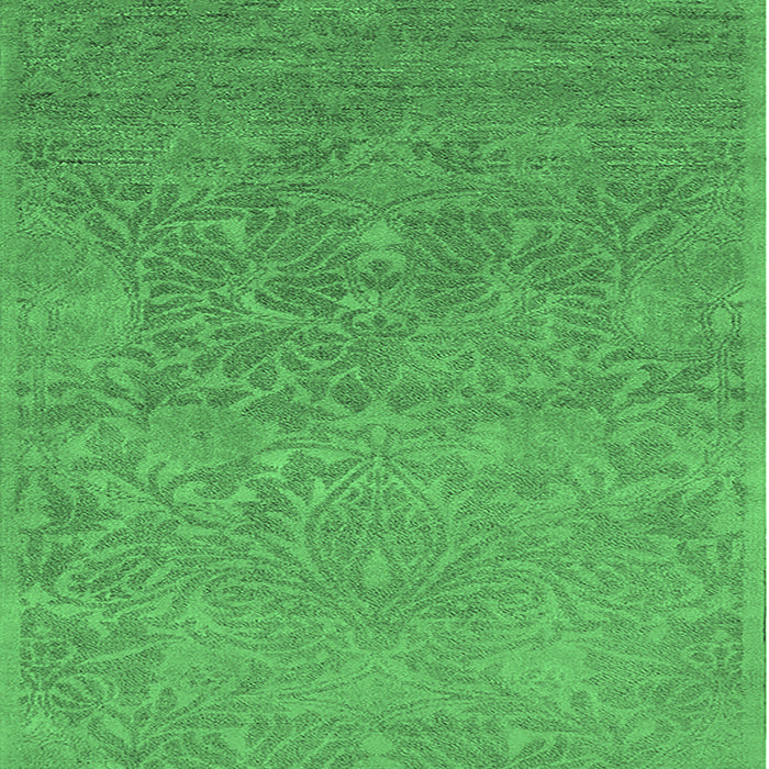 Machine Washable Oriental Emerald Green Industrial Area Rugs, wshurb1693emgrn