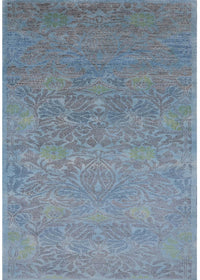 Machine Washable Industrial Modern Columbia Blue Rug, wshurb1693