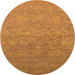 Round Machine Washable Oriental Orange Industrial Area Rugs, wshurb1693org