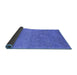 Sideview of Oriental Blue Industrial Rug, urb1693blu