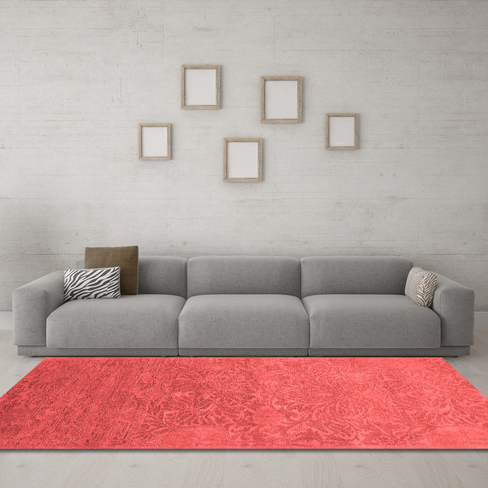 Industrial Red Washable Rugs