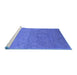 Sideview of Machine Washable Oriental Blue Industrial Rug, wshurb1693blu