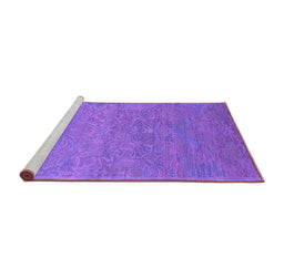 Sideview of Machine Washable Oriental Purple Industrial Area Rugs, wshurb1693pur