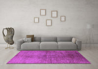 Machine Washable Oriental Purple Industrial Rug, wshurb1694pur