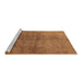 Sideview of Machine Washable Oriental Brown Industrial Rug, wshurb1694brn