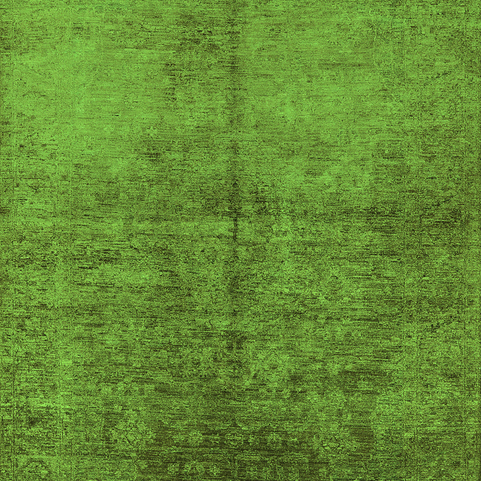 Machine Washable Oriental Green Industrial Area Rugs, wshurb1694grn