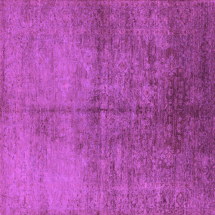 Square Machine Washable Oriental Purple Industrial Area Rugs, wshurb1694pur