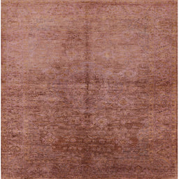 Square Machine Washable Industrial Modern Chestnut Red Rug, wshurb1694