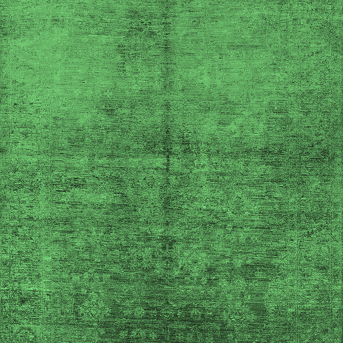 Machine Washable Oriental Emerald Green Industrial Area Rugs, wshurb1694emgrn