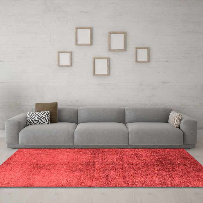 Industrial Red Washable Rugs