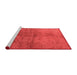 Industrial Red Washable Rugs