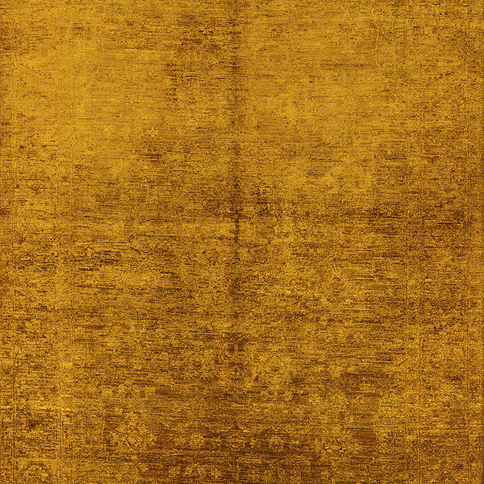 Machine Washable Oriental Yellow Industrial Rug, wshurb1694yw