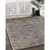 Mid-Century Modern Puce Purple Oriental Rug, urb1695