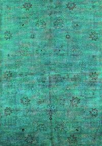 Oriental Turquoise Industrial Rug, urb1695turq