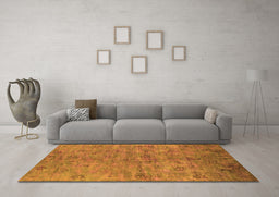 Machine Washable Oriental Orange Industrial Area Rugs in a Living Room, wshurb1695org