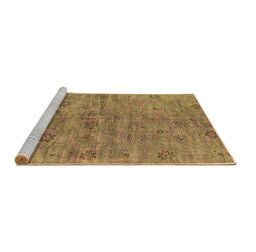 Sideview of Machine Washable Oriental Brown Industrial Rug, wshurb1695brn