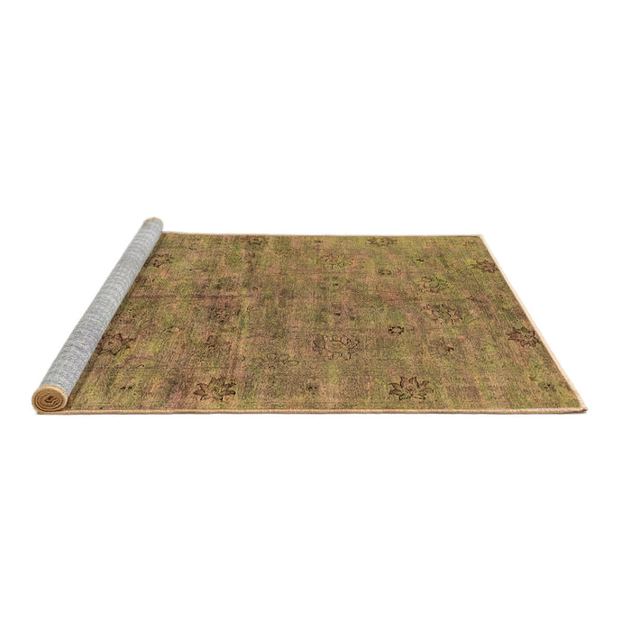 Sideview of Machine Washable Oriental Brown Industrial Rug, wshurb1695brn