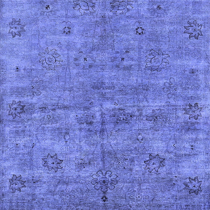 Machine Washable Oriental Blue Industrial Rug, wshurb1695blu