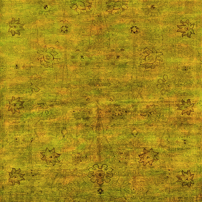 Oriental Yellow Industrial Rug, urb1695yw
