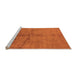 Sideview of Machine Washable Oriental Orange Industrial Area Rugs, wshurb1696org