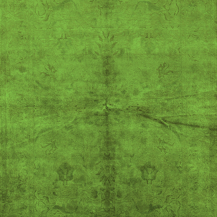 Machine Washable Oriental Green Industrial Area Rugs, wshurb1696grn