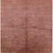 Square Mid-Century Modern Chestnut Red Oriental Rug, urb1696